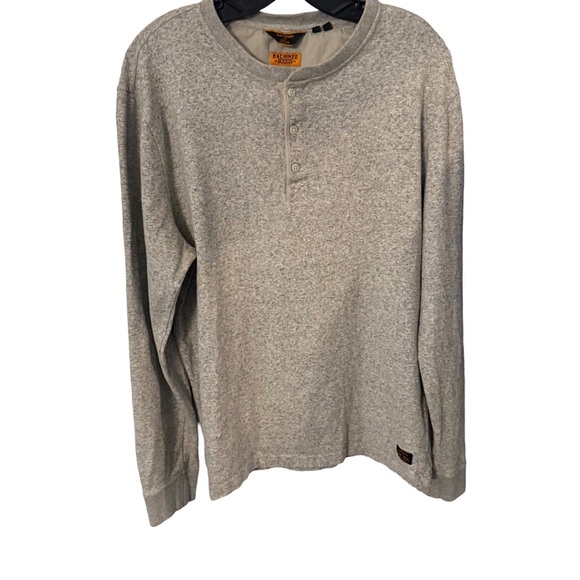 Superdry Men’s Heavy Cotton Henley Shirt 3 Button Sz US 2XL (Runs Small) - Picture 1 of 12